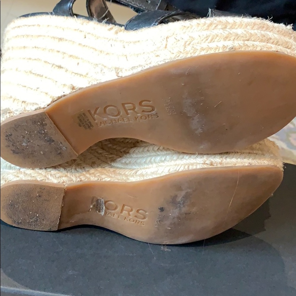 Michael Kors Black Wedges Size 7 1/2 - Picture 4 of 4